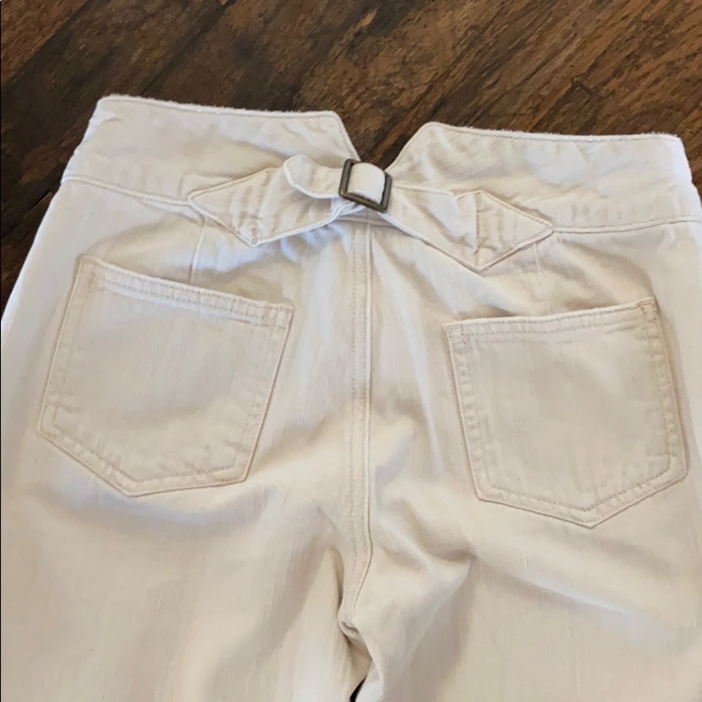 Express 70’s Inspired Bell Bottom Jeans in Cream - Picture 4 of 6